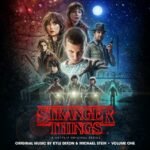 Stranger Things Volume One soundtrack album cover art featuring Eleven and main characters.