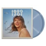 Taylor Swift 1989 (Taylors Version) vinyl album cover with two light blue records.