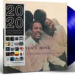 Thelonious Monk Brilliant Corners album cover with a translucent blue vinyl record.