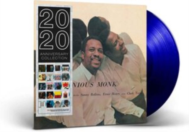 Thelonious Monk Brilliant Corners album cover with a translucent blue vinyl record.