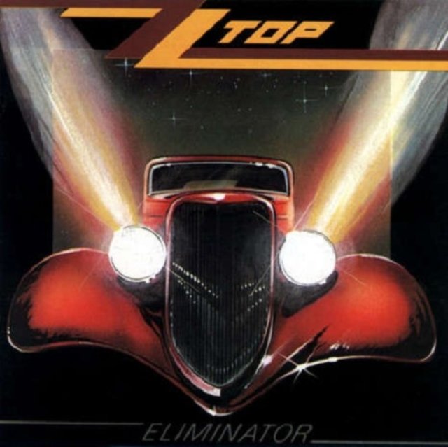 ZZ Top Eliminator album cover featuring an iconic red 1933 Ford hot rod.